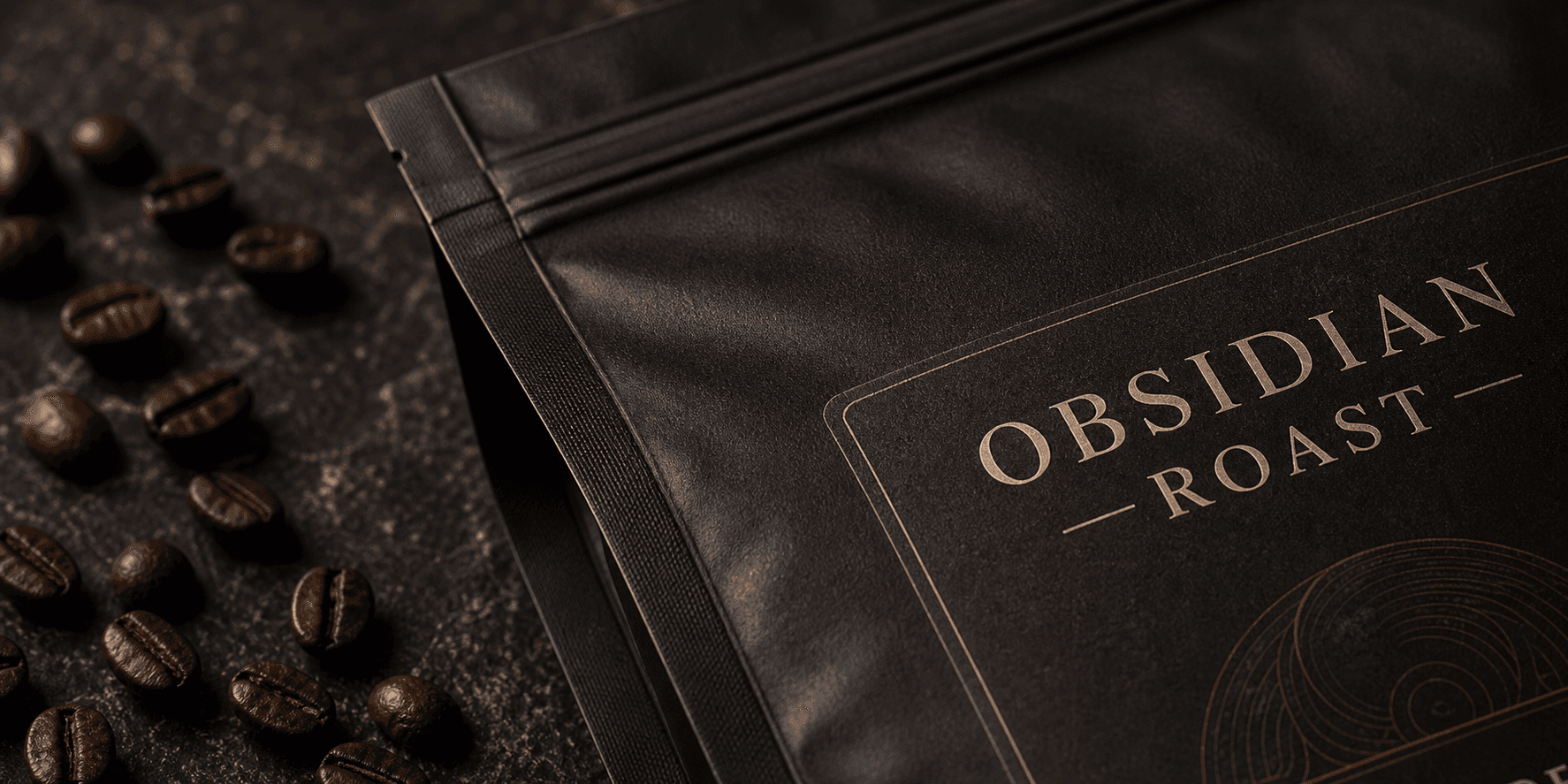 Obsidian Roast packaging detail